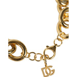 Dolce & Gabbana Gold Tone Brass Maxi Chain Lobster Clasp Logo Bracelet SMY10352