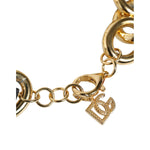 Dolce & Gabbana Gold Tone Brass Maxi Chain Lobster Clasp Logo Bracelet SMY10352