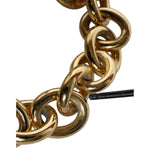 Dolce & Gabbana Gold Tone Brass Maxi Chain Lobster Clasp Logo Bracelet SMY10352