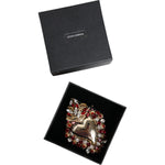 Dolce & Gabbana Gold Tone Brass Sacred Heart Crystal Embellished Brooch SMY10371