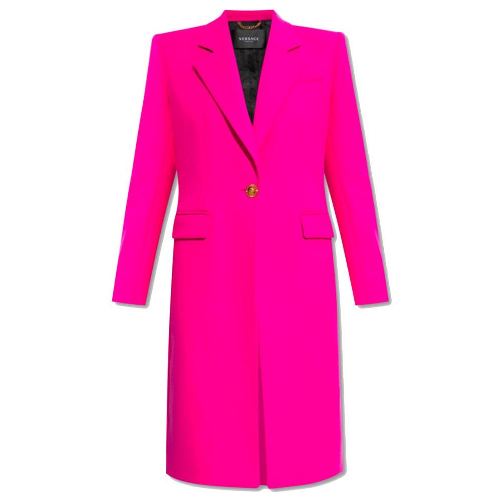 Versace Fuchsia Viscose Jackets & Coat Versace Deep Pink