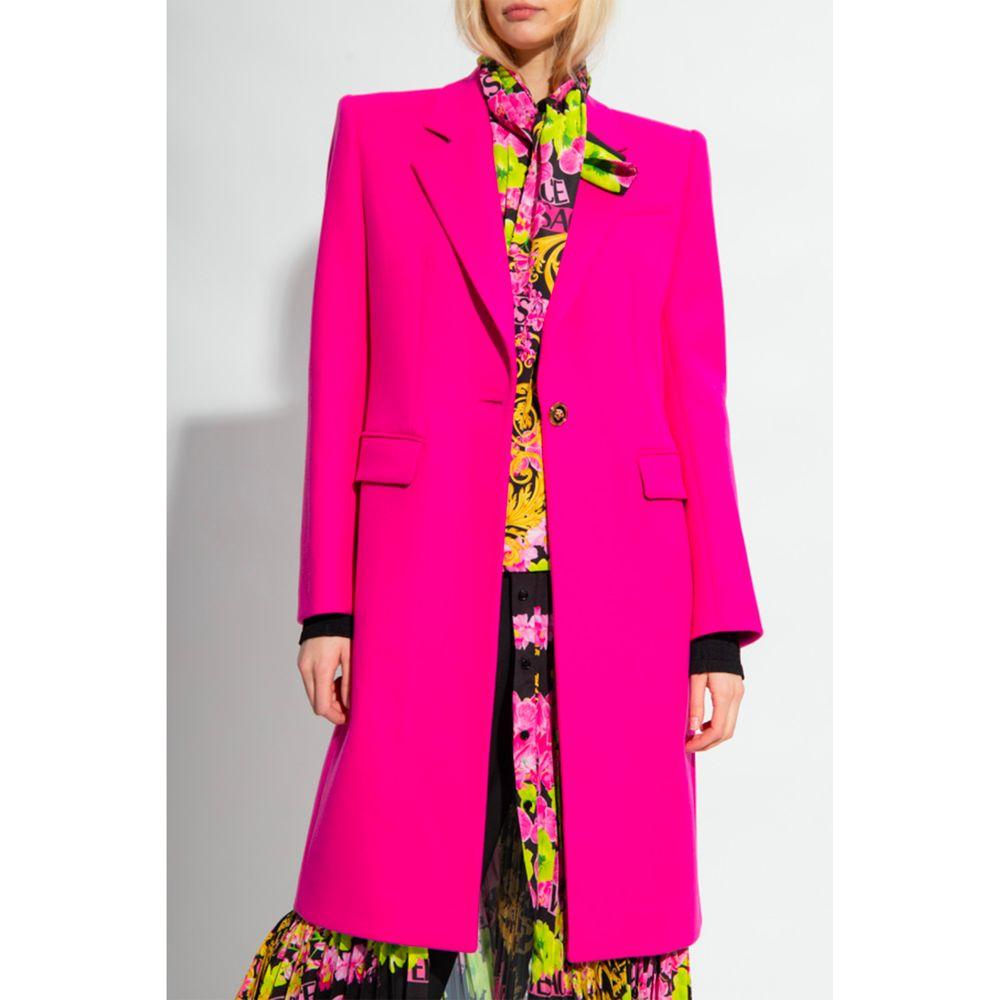 Versace Fuchsia Viscose Jackets & Coat Versace Light Gray