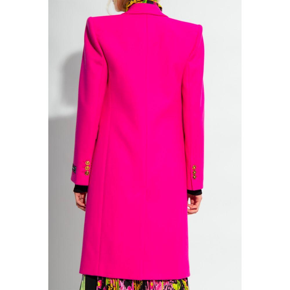 Versace Fuchsia Viscose Jackets & Coat Versace Light Gray