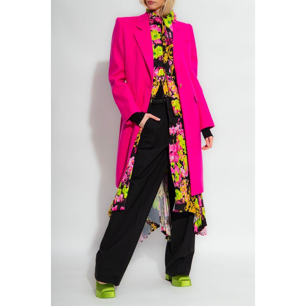 Versace Fuchsia Viscose Jackets & Coat Versace Light Gray