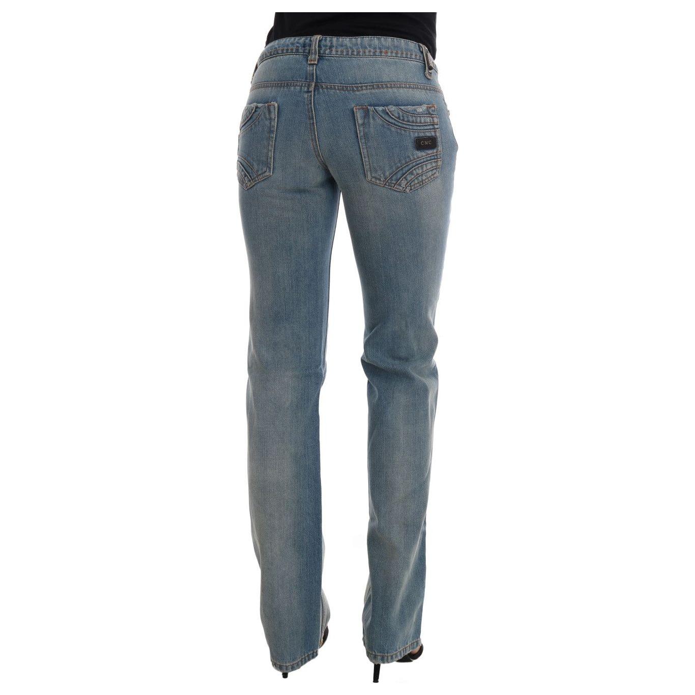 Costume National Chic Classic Fit Straight Blue Jeans Costume National Dim Gray