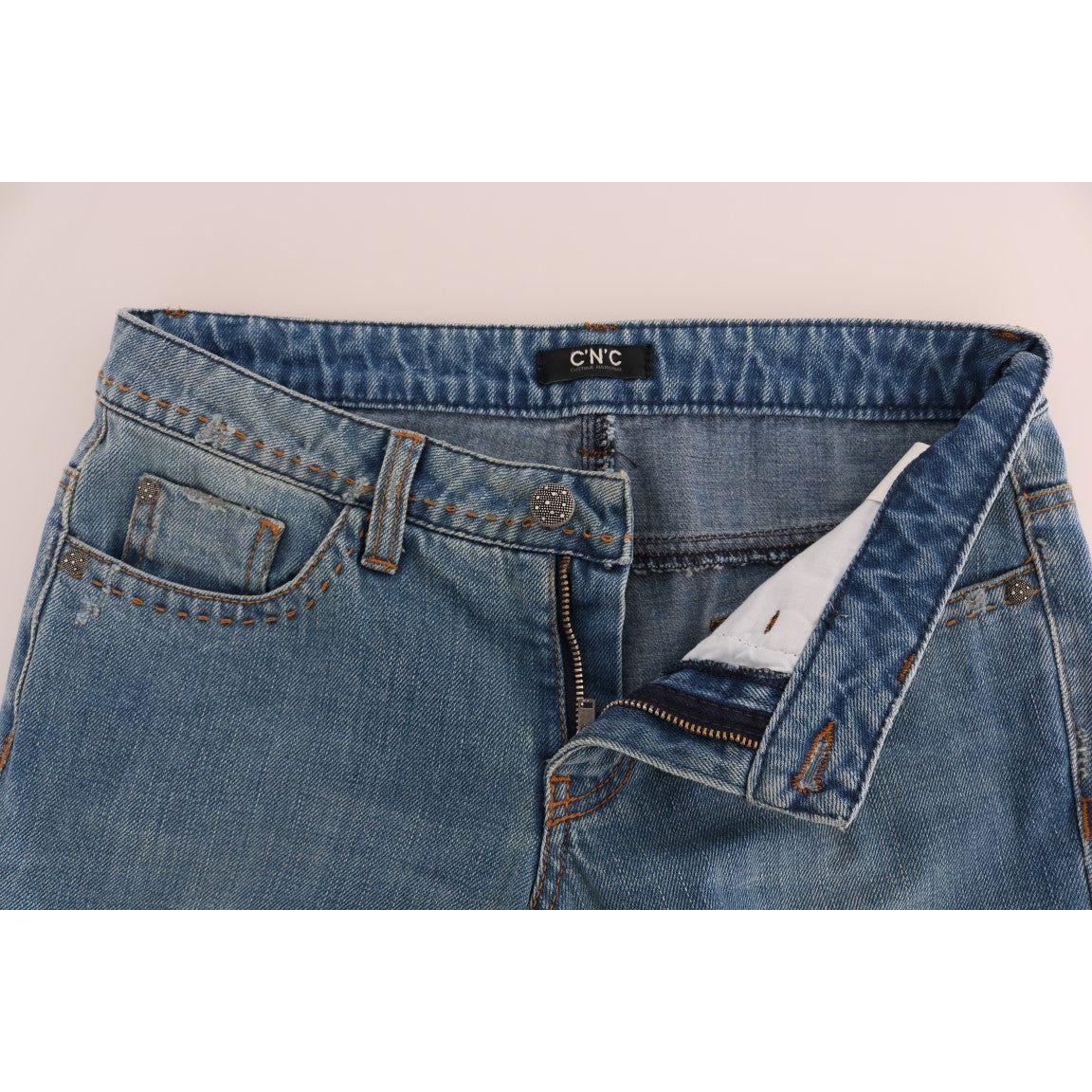 Costume National Chic Classic Fit Straight Blue Jeans Costume National Dim Gray