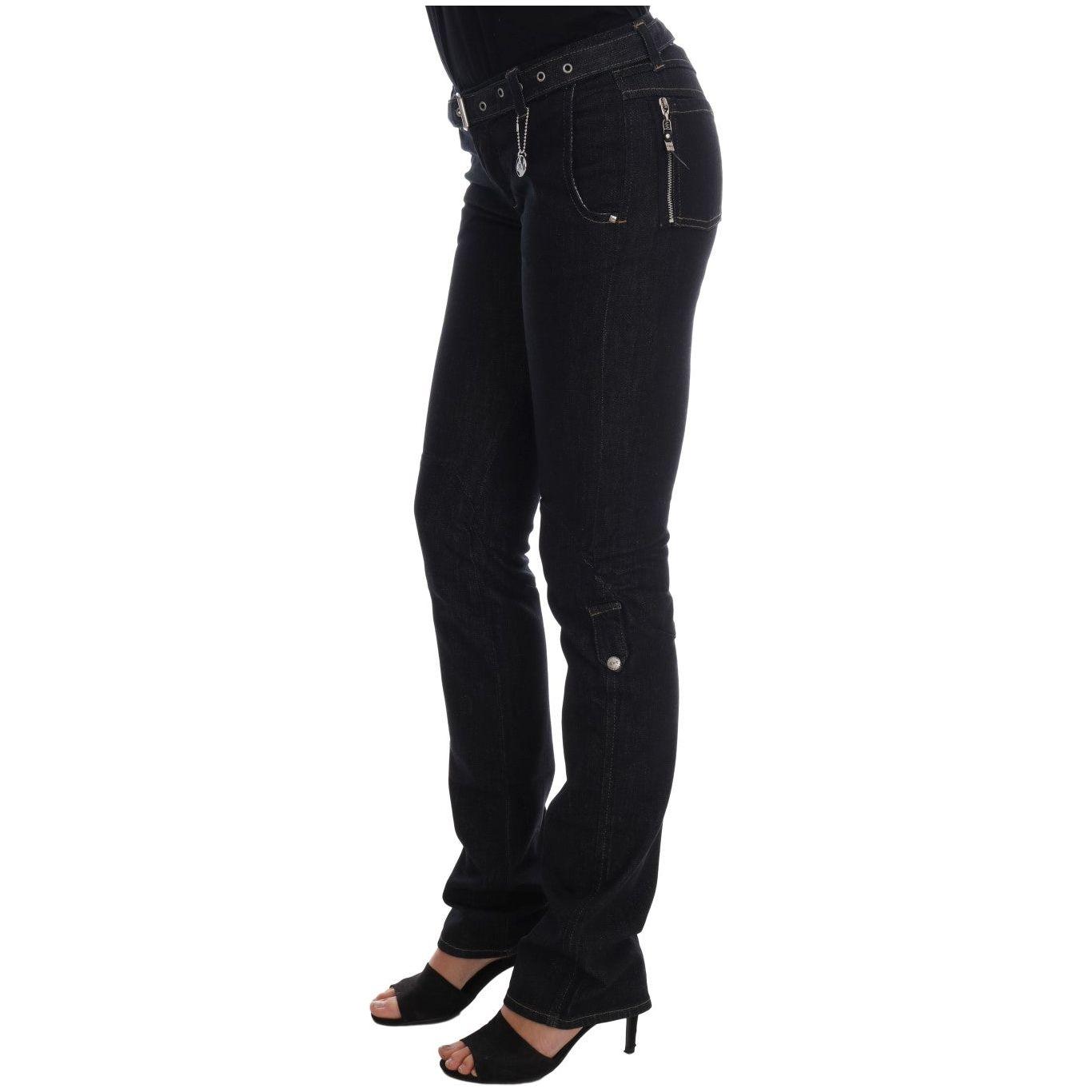 Costume National Svelte Dark Blue Cotton Slim Jeans Costume National Black