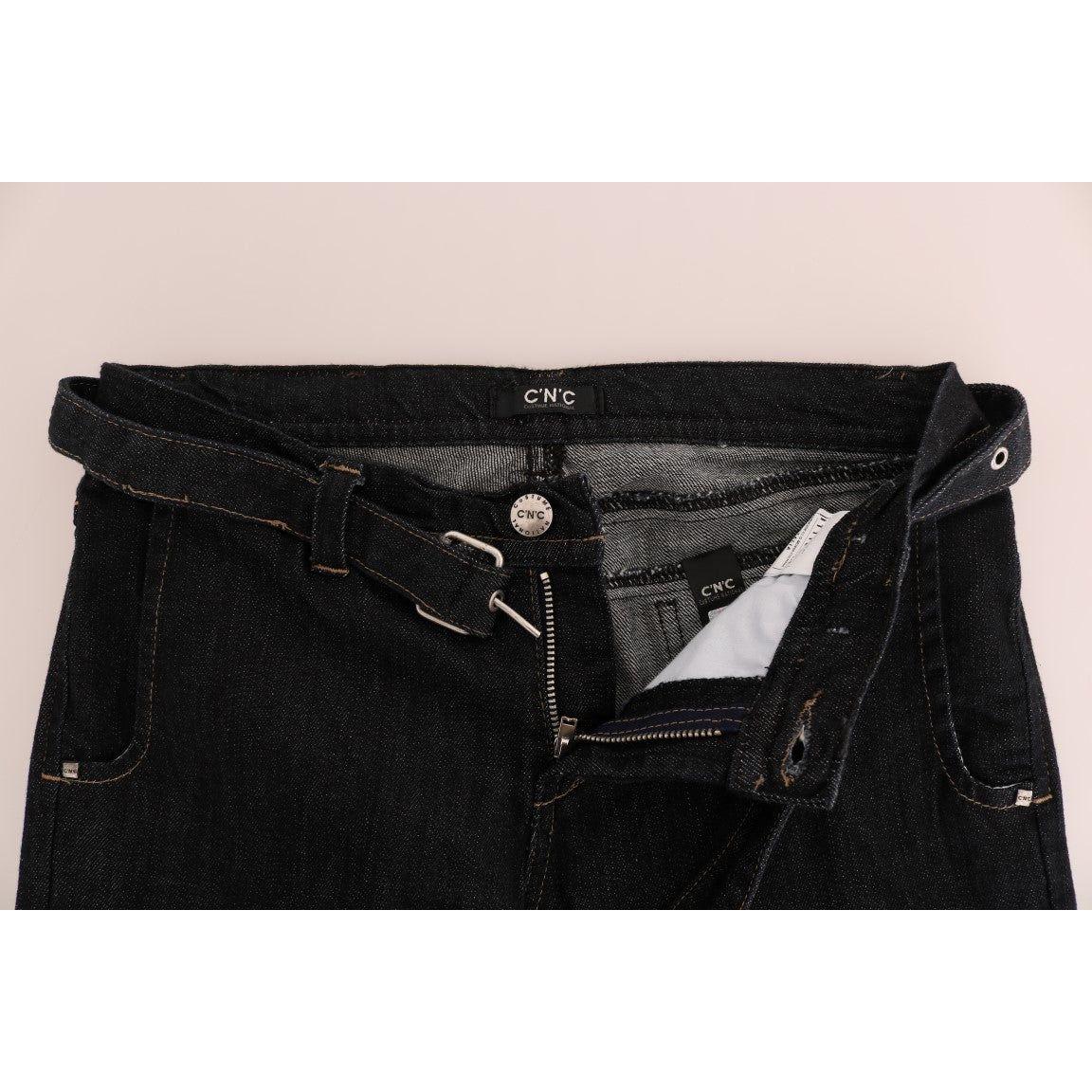Costume National Svelte Dark Blue Cotton Slim Jeans Costume National Black