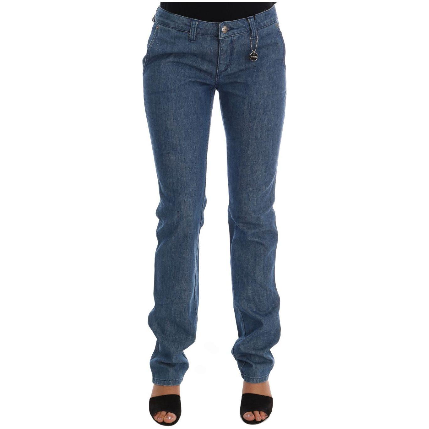 Costume National Super Slim Blue Wash Cotton Jeans Costume National Dark Slate Gray