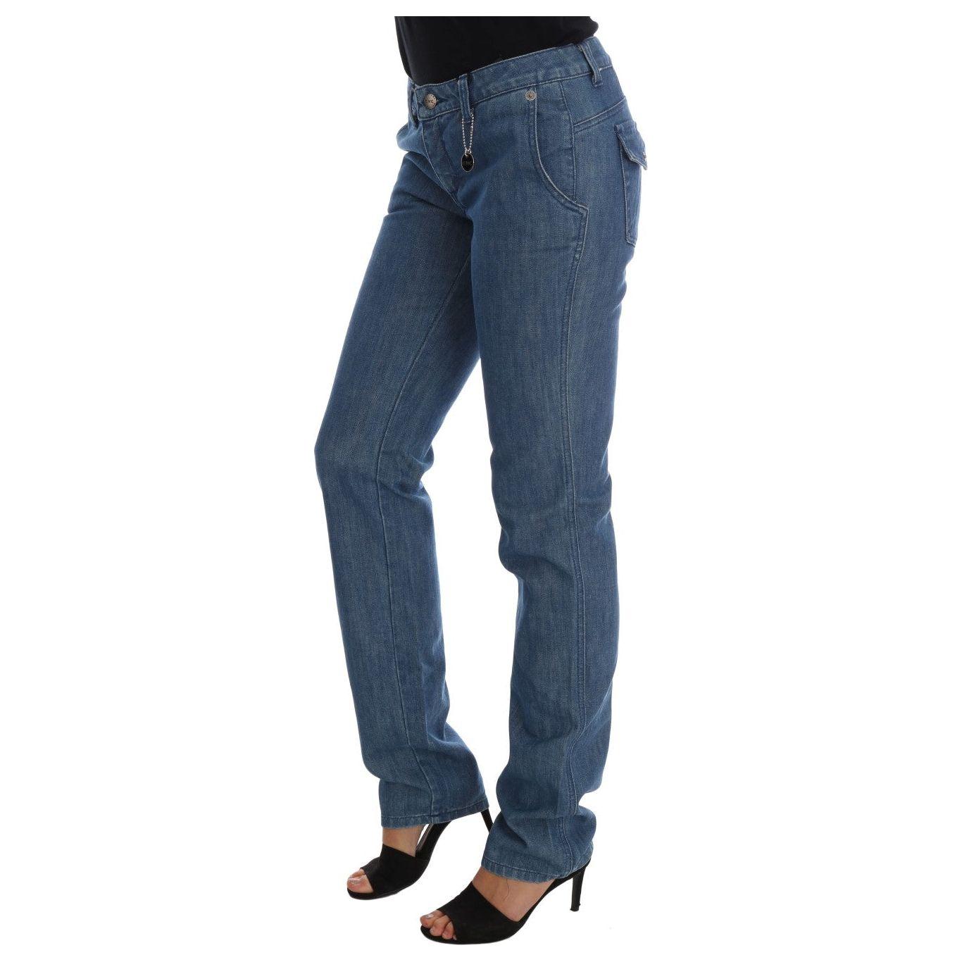 Costume National Super Slim Blue Wash Cotton Jeans Costume National Dark Slate Gray