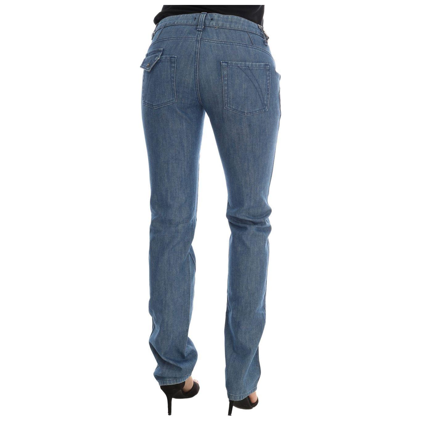 Costume National Super Slim Blue Wash Cotton Jeans Costume National Dim Gray