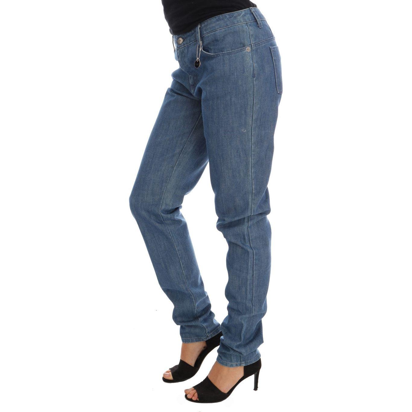 Costume National Elegant Boy Fit Blue Wash Jeans Costume National Dim Gray