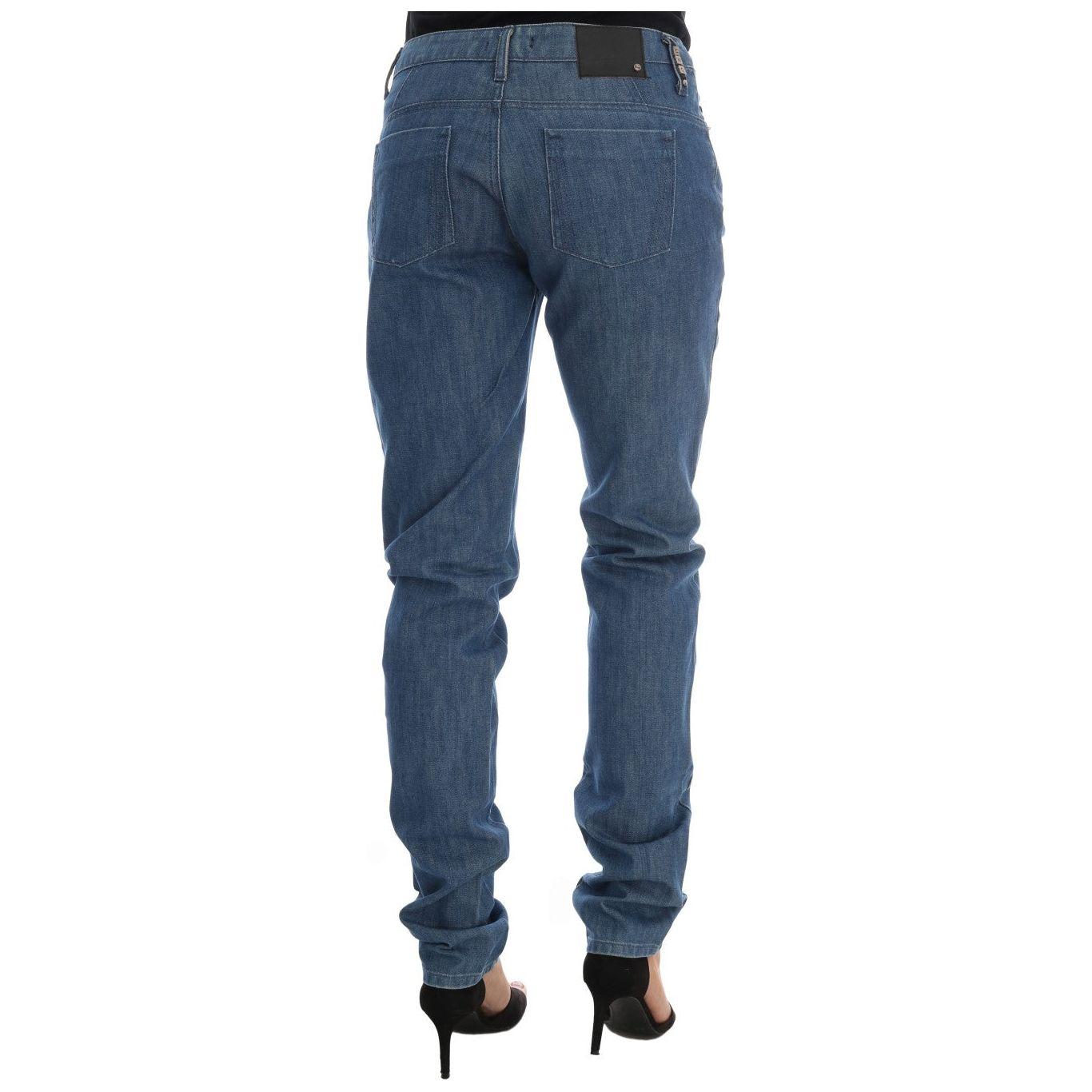 Costume National Elegant Boy Fit Blue Wash Jeans Costume National Dark Slate Gray