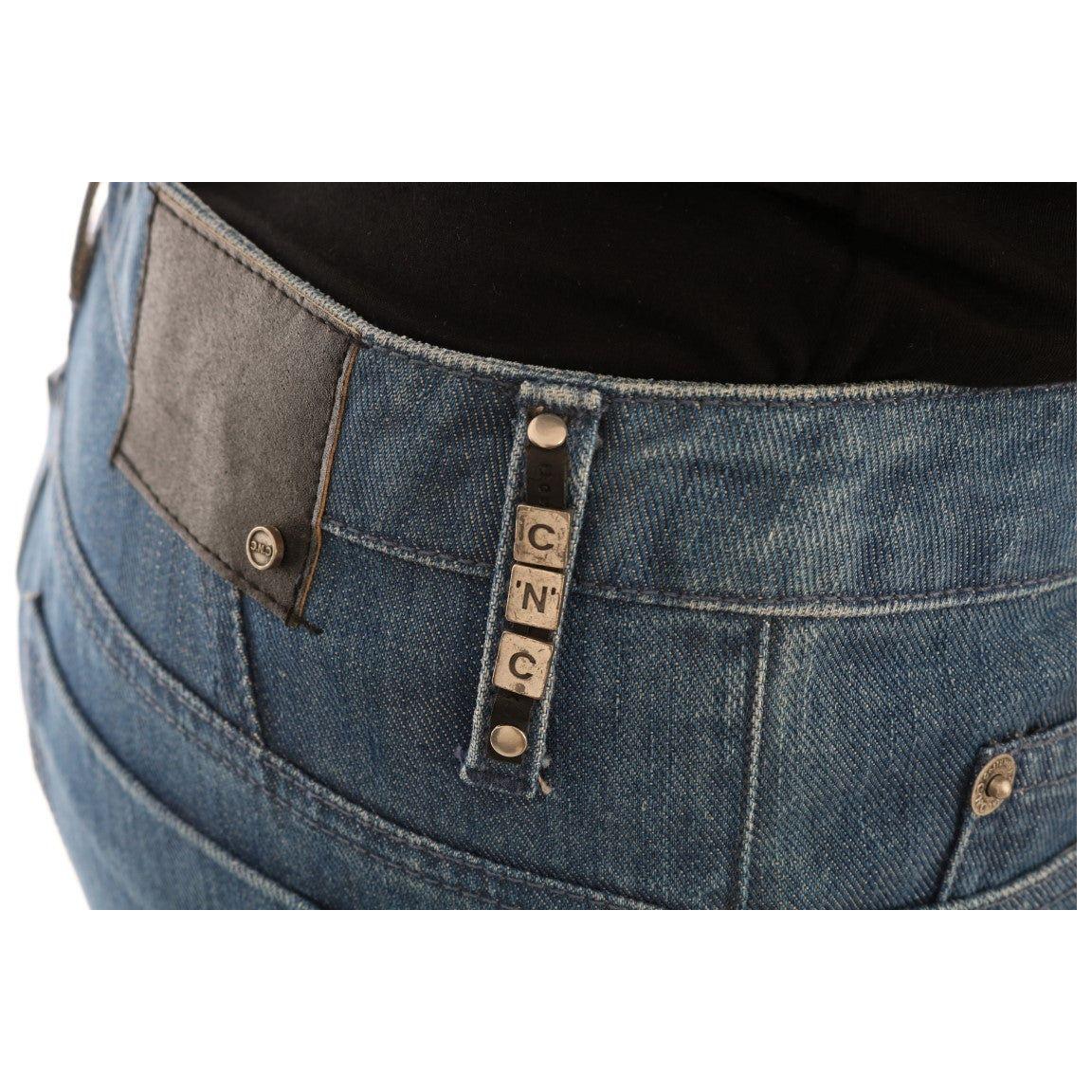 Costume National Elegant Boy Fit Blue Wash Jeans Costume National Dark Slate Gray