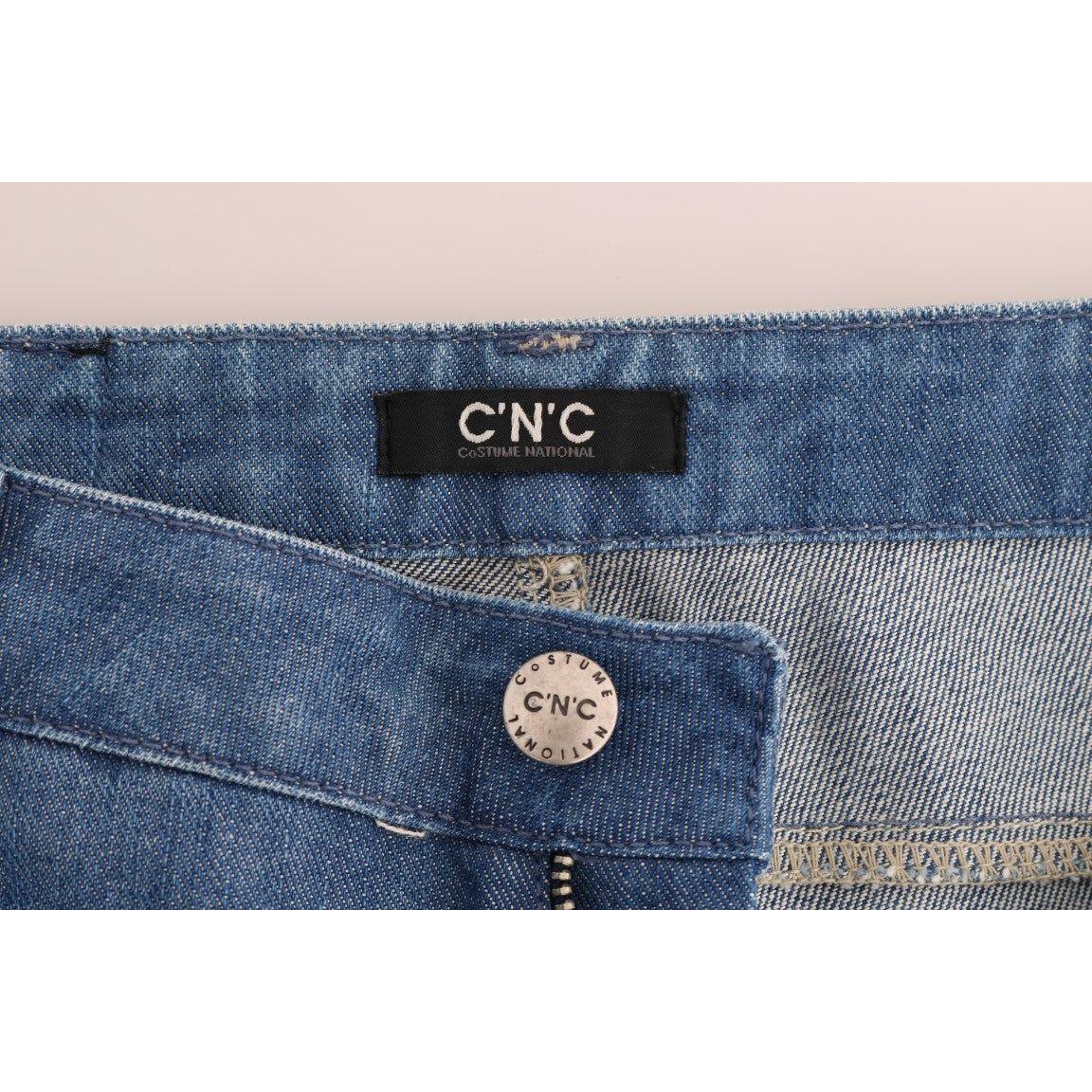 Costume National Elegant Boy Fit Blue Wash Jeans Costume National Dim Gray