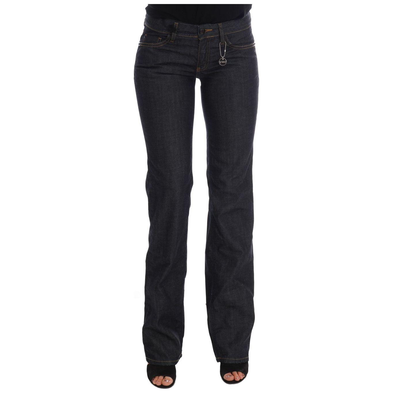 Costume National Chic Dark Blue Straight Fit Jeans Costume National Dark Slate Gray