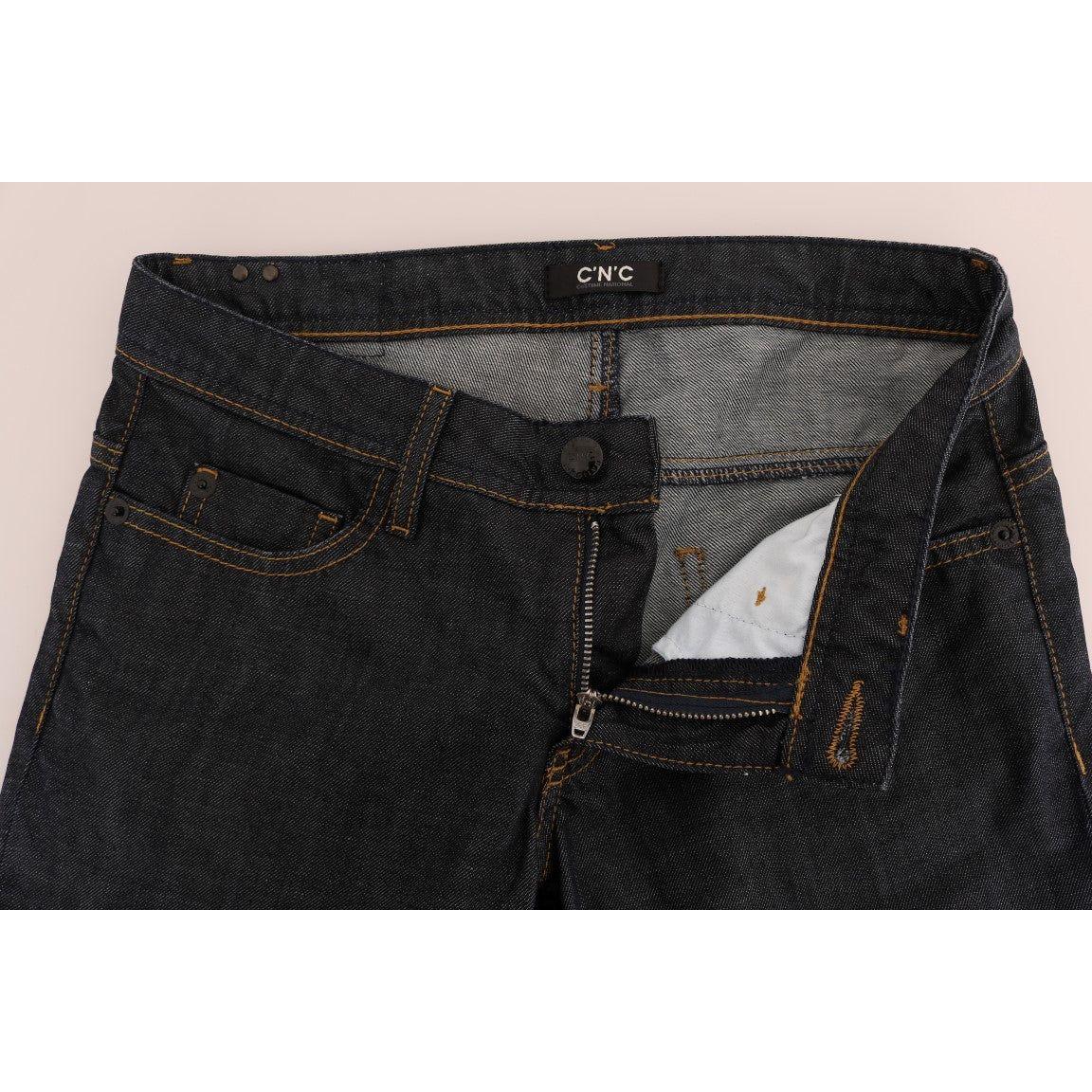 Costume National Chic Dark Blue Straight Fit Jeans Costume National Light Gray