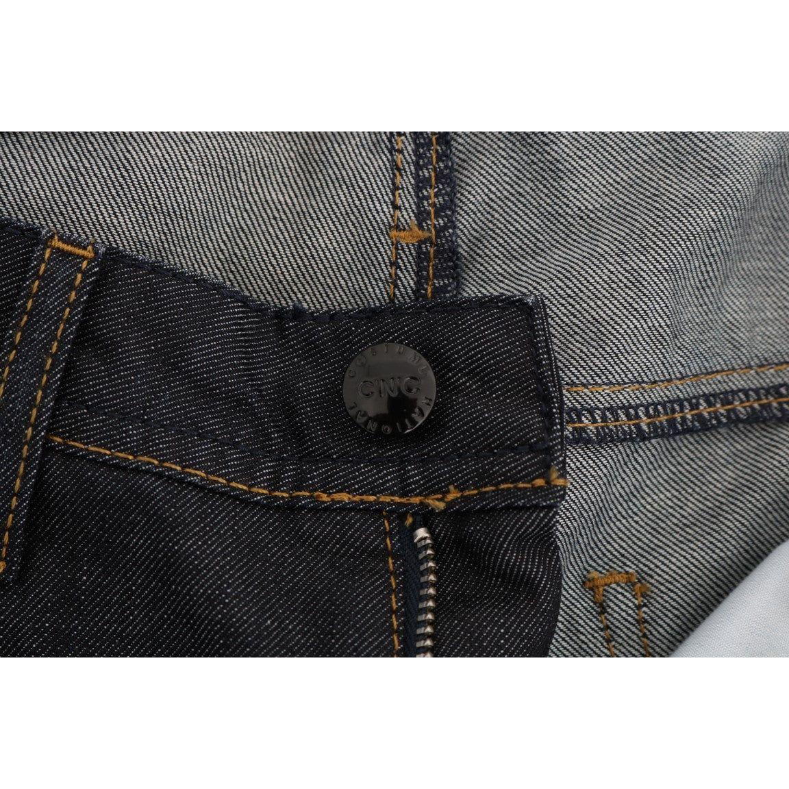Costume National Chic Dark Blue Straight Fit Jeans Costume National Black