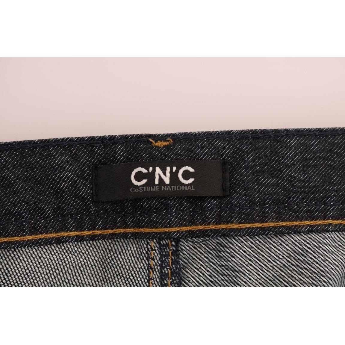 Costume National Chic Dark Blue Straight Fit Jeans Costume National Dark Slate Gray