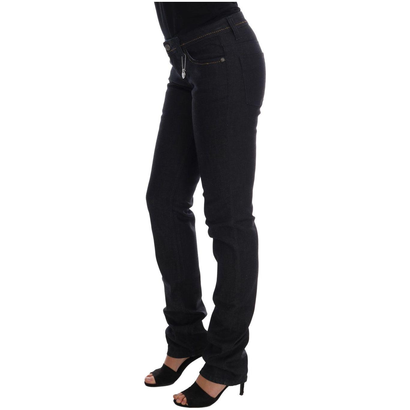 Costume National Chic Dark Blue Super Slim Fit Jeans Costume National Black