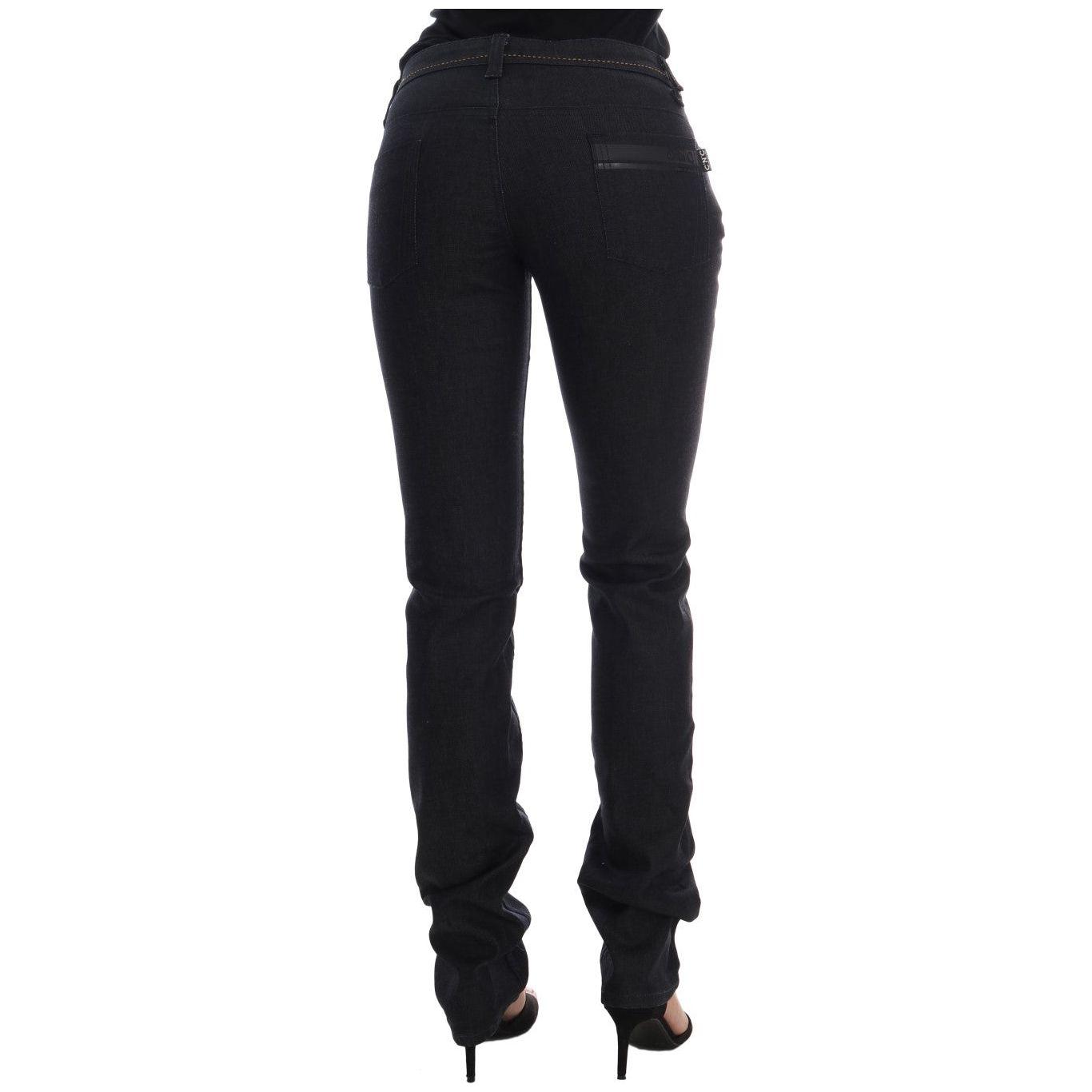 Costume National Chic Dark Blue Super Slim Fit Jeans Costume National Black