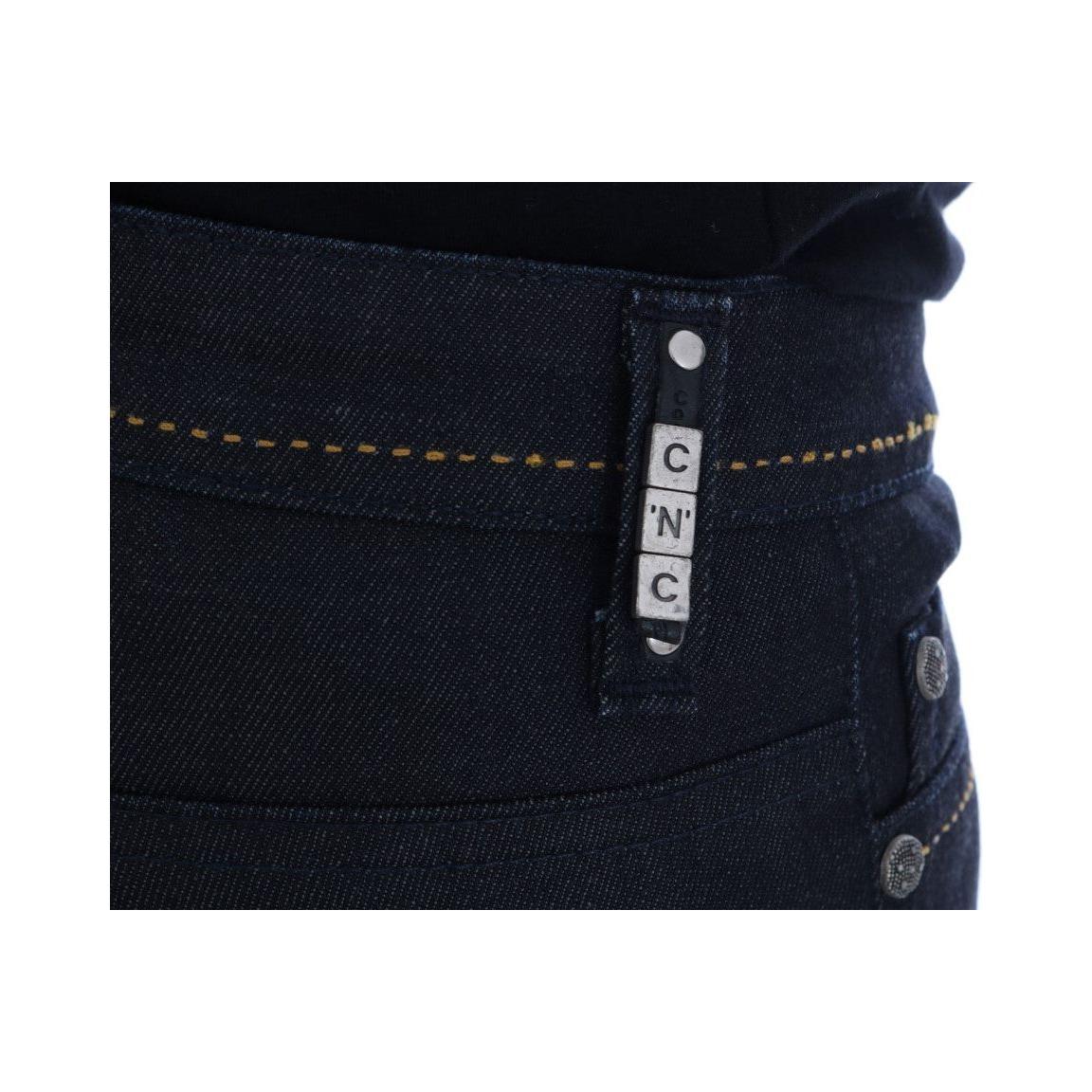Costume National Chic Dark Blue Super Slim Fit Jeans Costume National Black