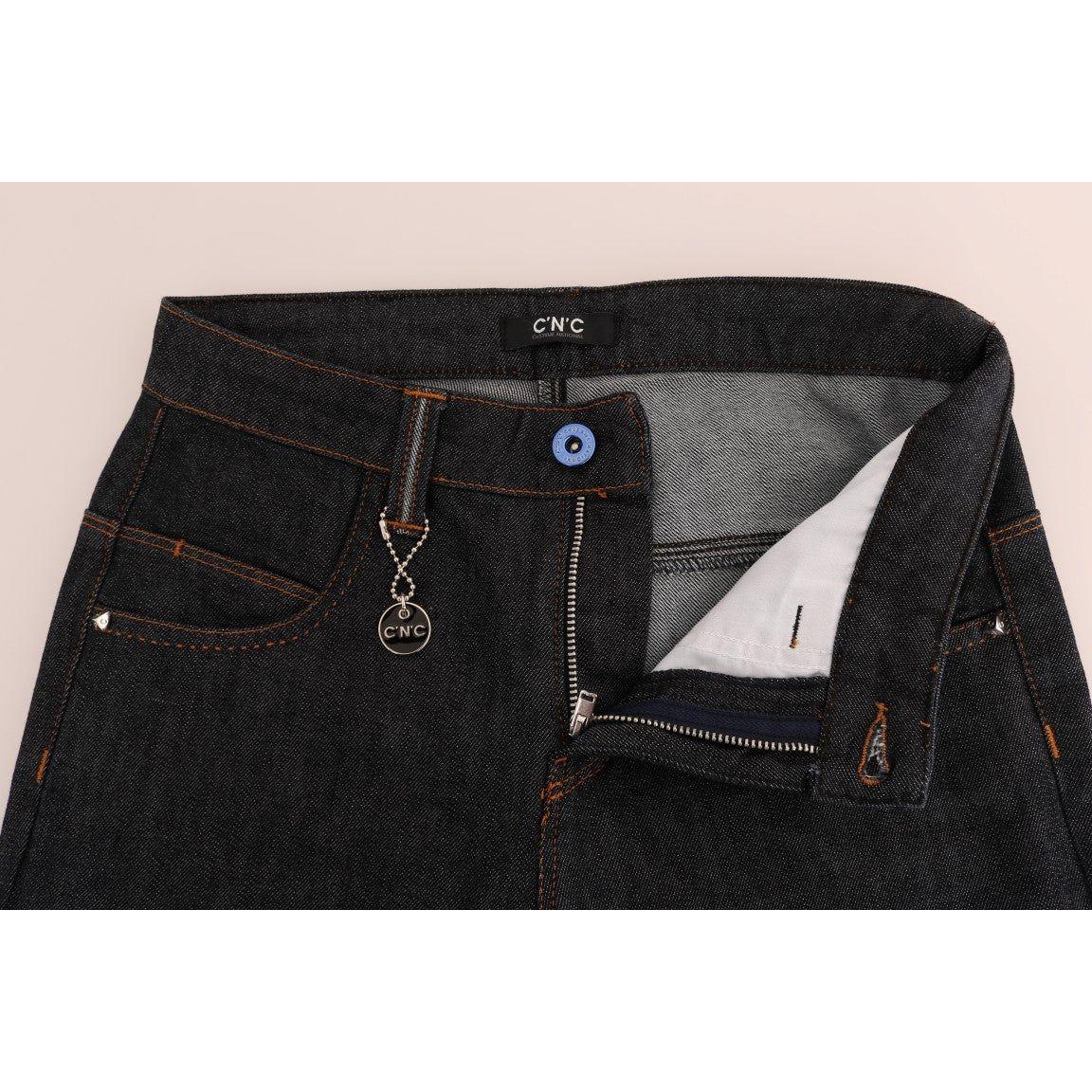 Costume National Sleek Dark Blue Super Slim Jeans Costume National Light Gray
