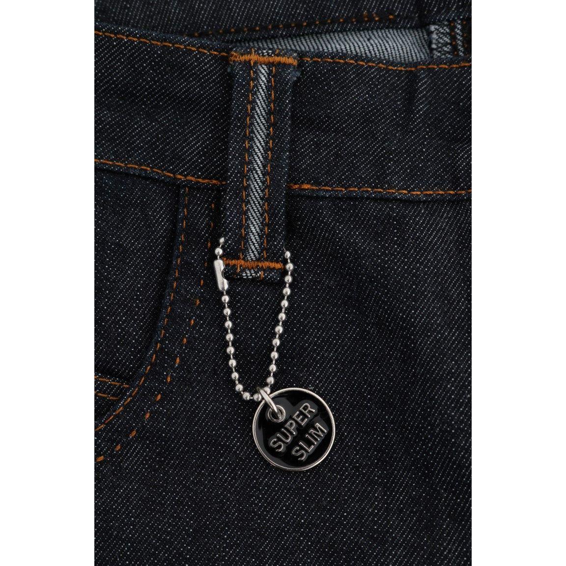 Costume National Sleek Dark Blue Super Slim Jeans Costume National Black