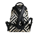 Dolce & Gabbana Black White Nylon Leather Travel Back Pack Bag BAG4116