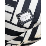 Dolce & Gabbana Black White Nylon Leather Travel Back Pack Bag BAG4116