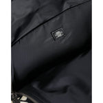 Dolce & Gabbana Black White Nylon Leather Travel Back Pack Bag BAG4116