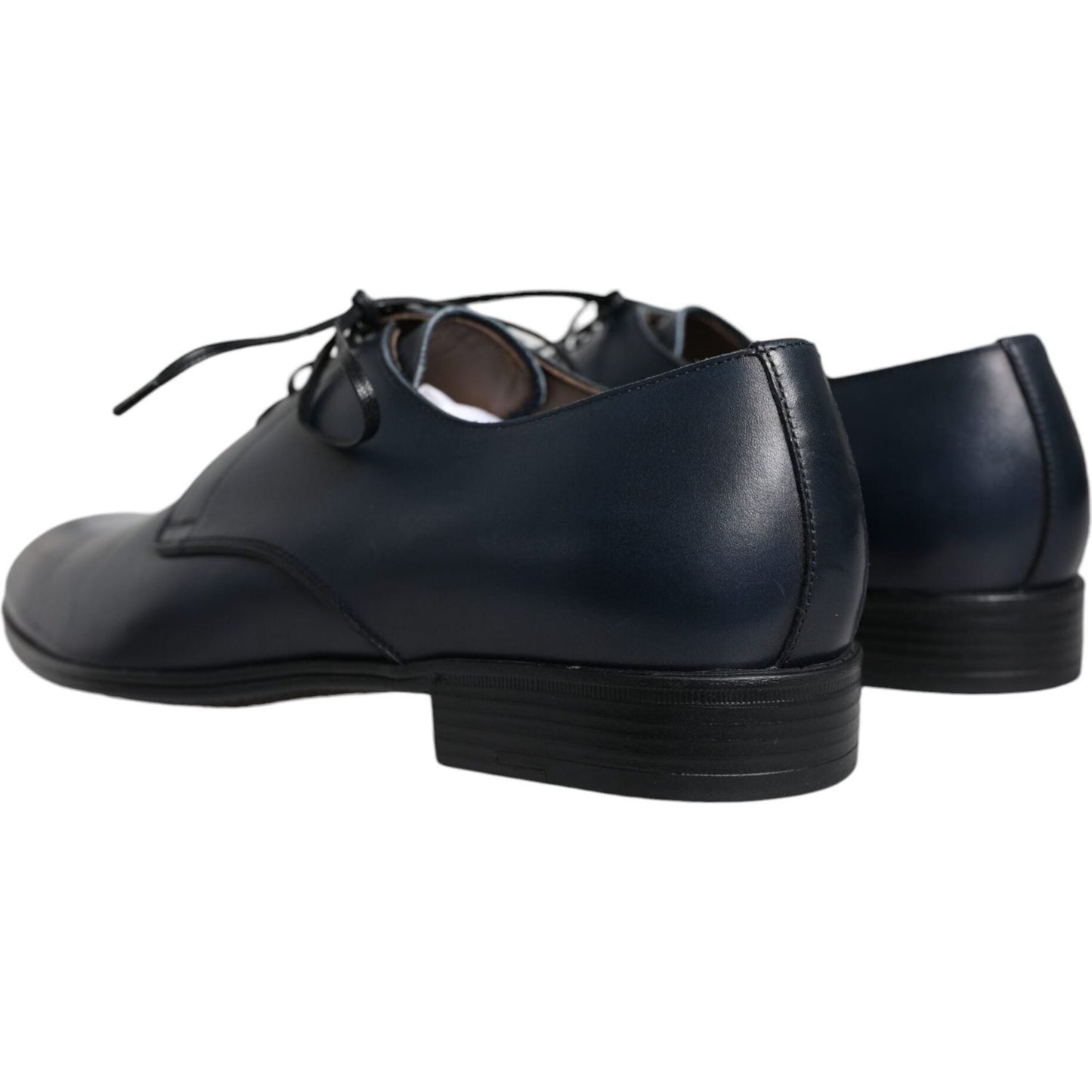 Dolce & Gabbana Navy Blue Leather Derby Dress Formal Shoes MV3941-42