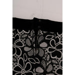 Dolce & Gabbana Floral Macramé Lace Crystal Button Skirt SKI1049-1