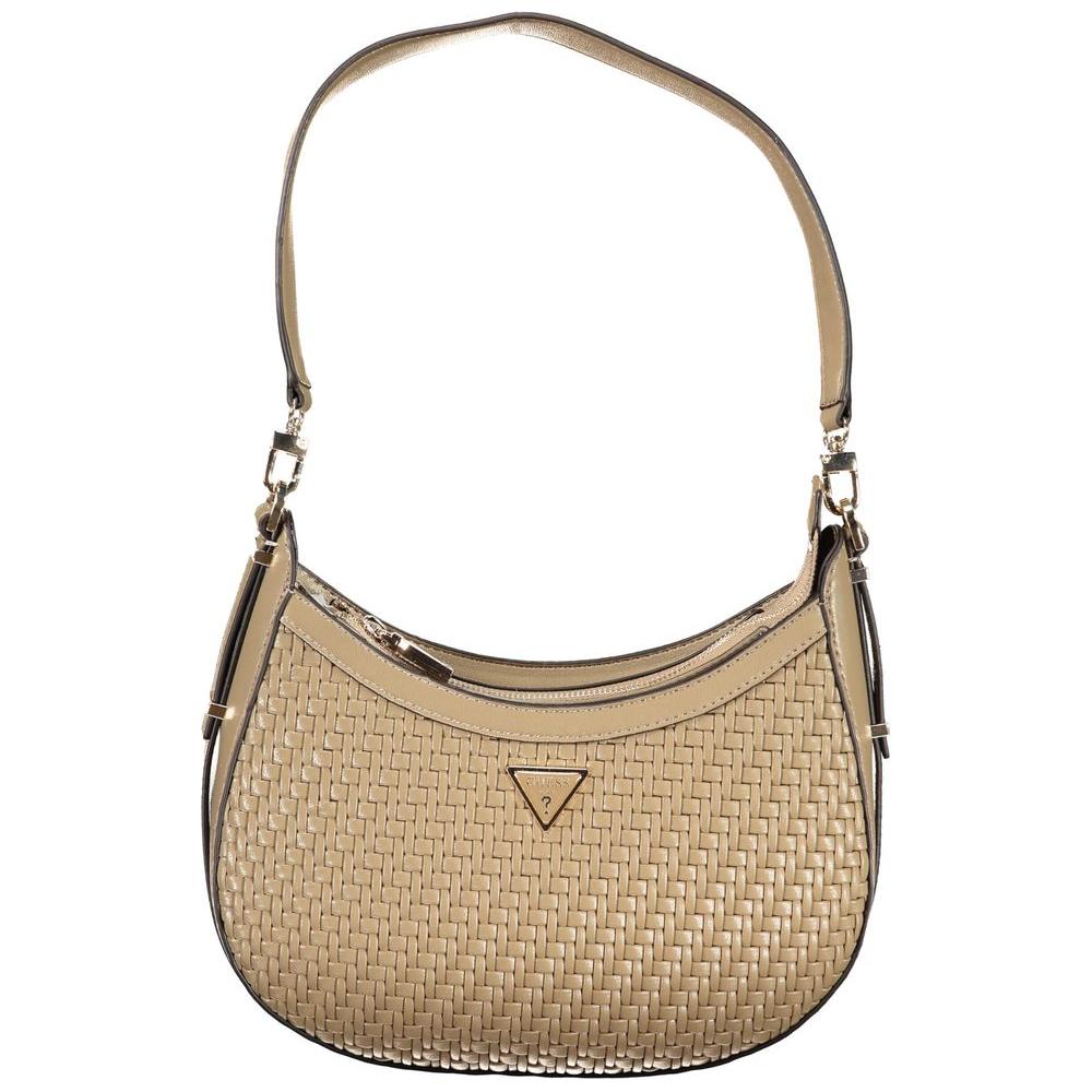 Guess Jeans Beige Polyethylene Handbag Guess Jeans Rosy Brown