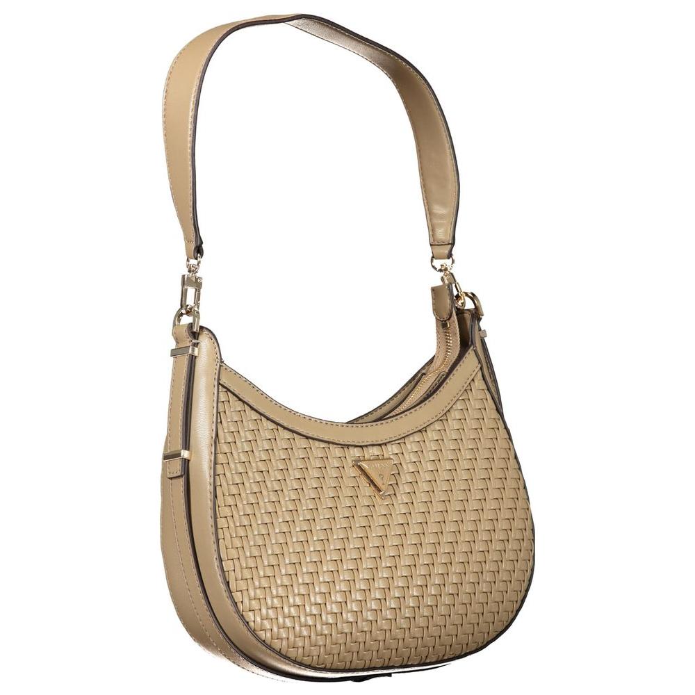 Guess Jeans Beige Polyethylene Handbag Guess Jeans Rosy Brown