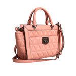 Michael Kors Peach Quilted Leather Logo Crossbody VIVIANNE Messenger Bag MK5006