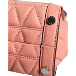 Michael Kors Peach Quilted Leather Logo Crossbody VIVIANNE Messenger Bag MK5006