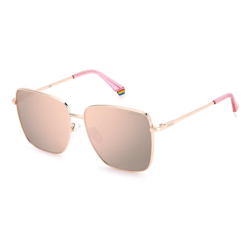 Polaroid Gold Metal Sunglasses Polaroid Gray