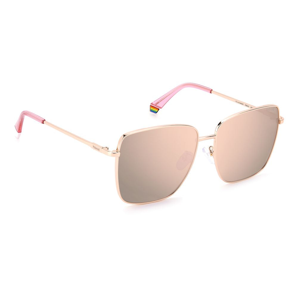 Polaroid Gold Metal Sunglasses Polaroid Gray