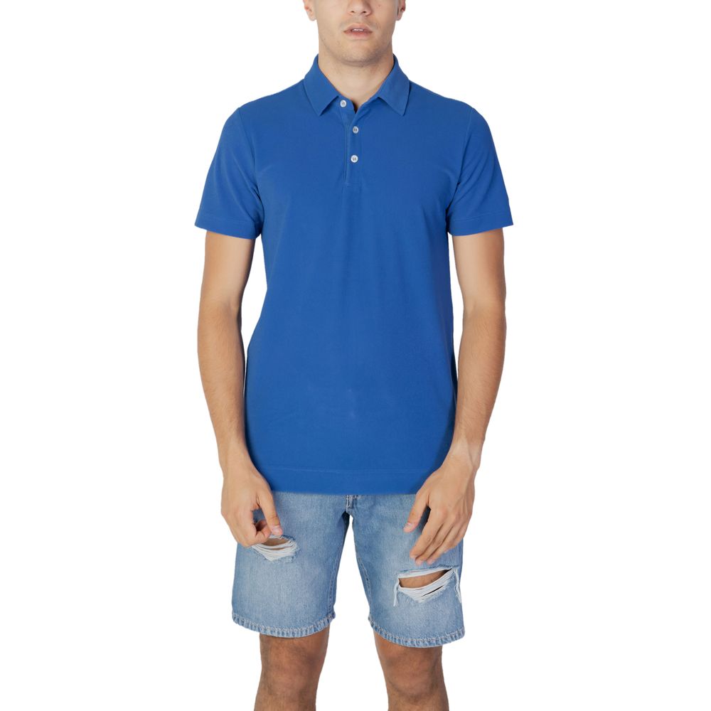 Suns Blue Polyester Polo Shirt Suns Steel Blue