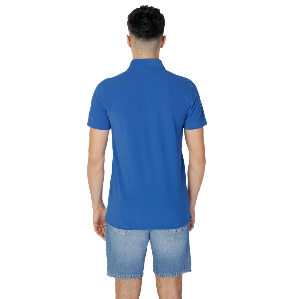 Suns Blue Polyester Polo Shirt Suns Steel Blue
