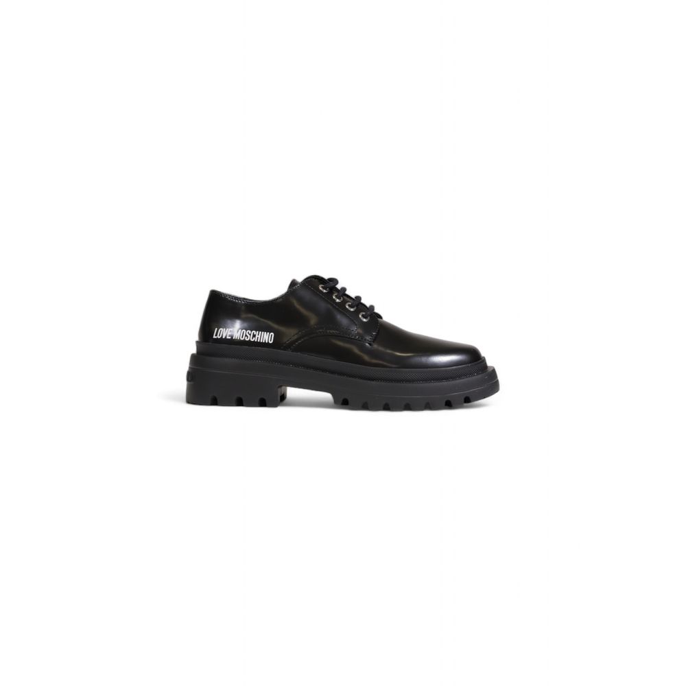 Love Moschino Black Polyethylene Flat Shoe Love Moschino Dark Slate Gray