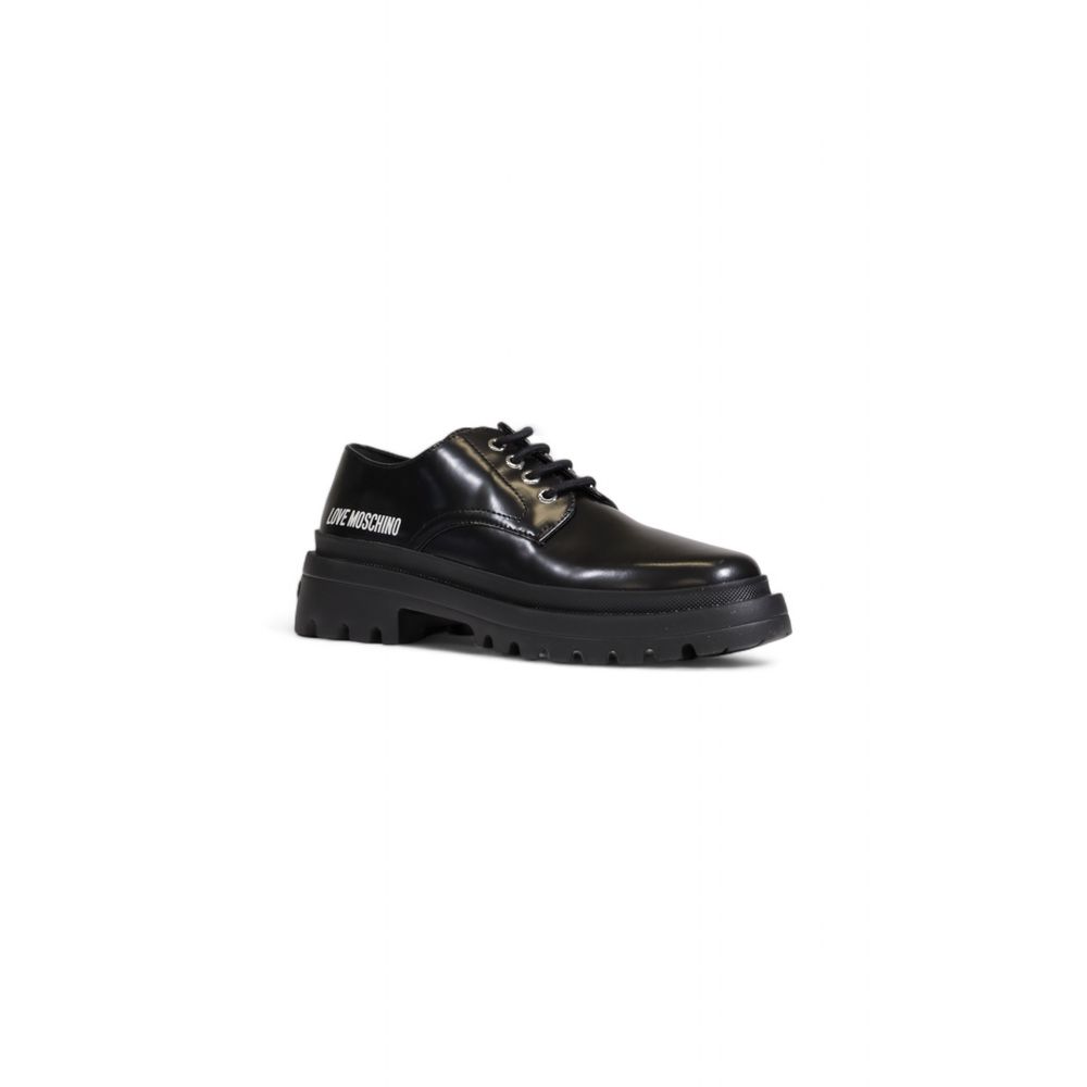Love Moschino Black Polyethylene Flat Shoe Love Moschino Dark Slate Gray