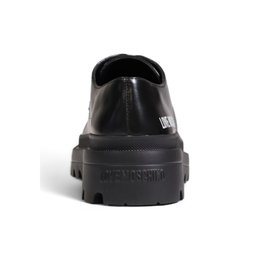 Love Moschino Black Polyethylene Flat Shoe Love Moschino Dark Slate Gray