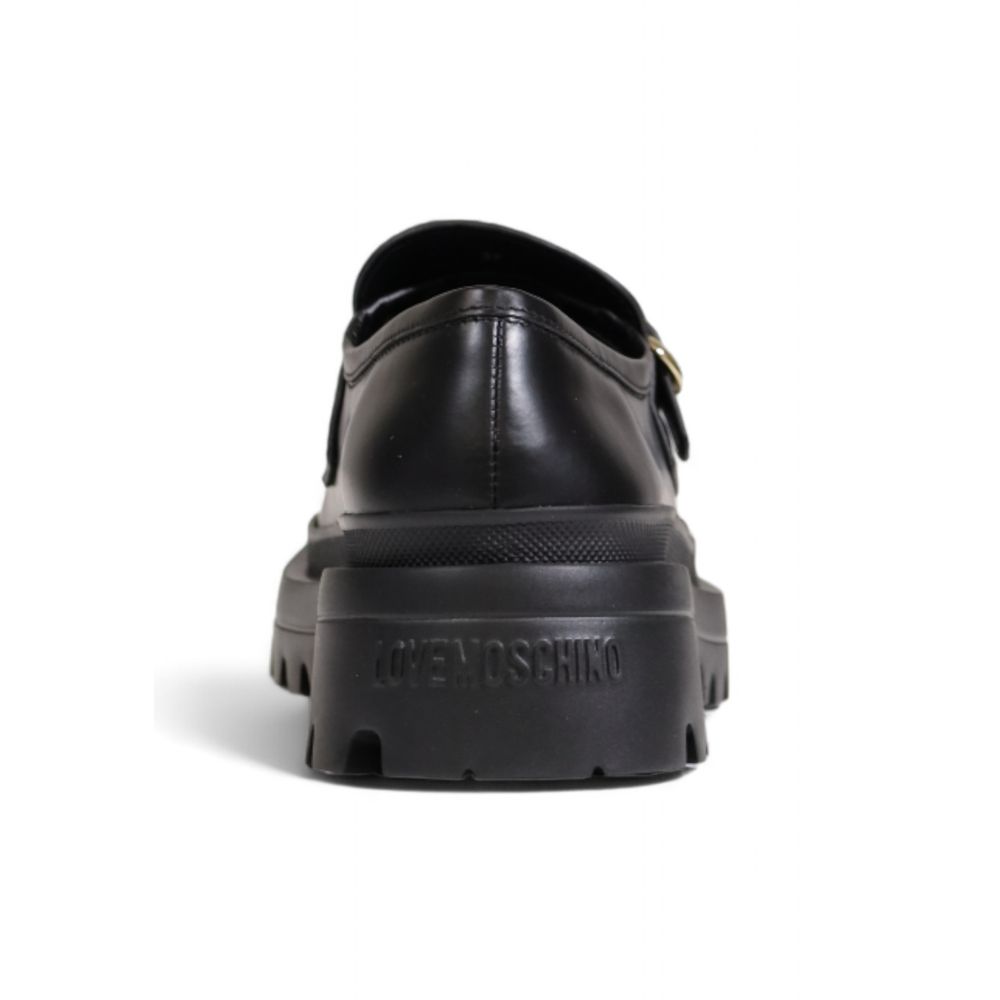 Love Moschino Black Polyethylene Flat Shoe Love Moschino Dark Slate Gray