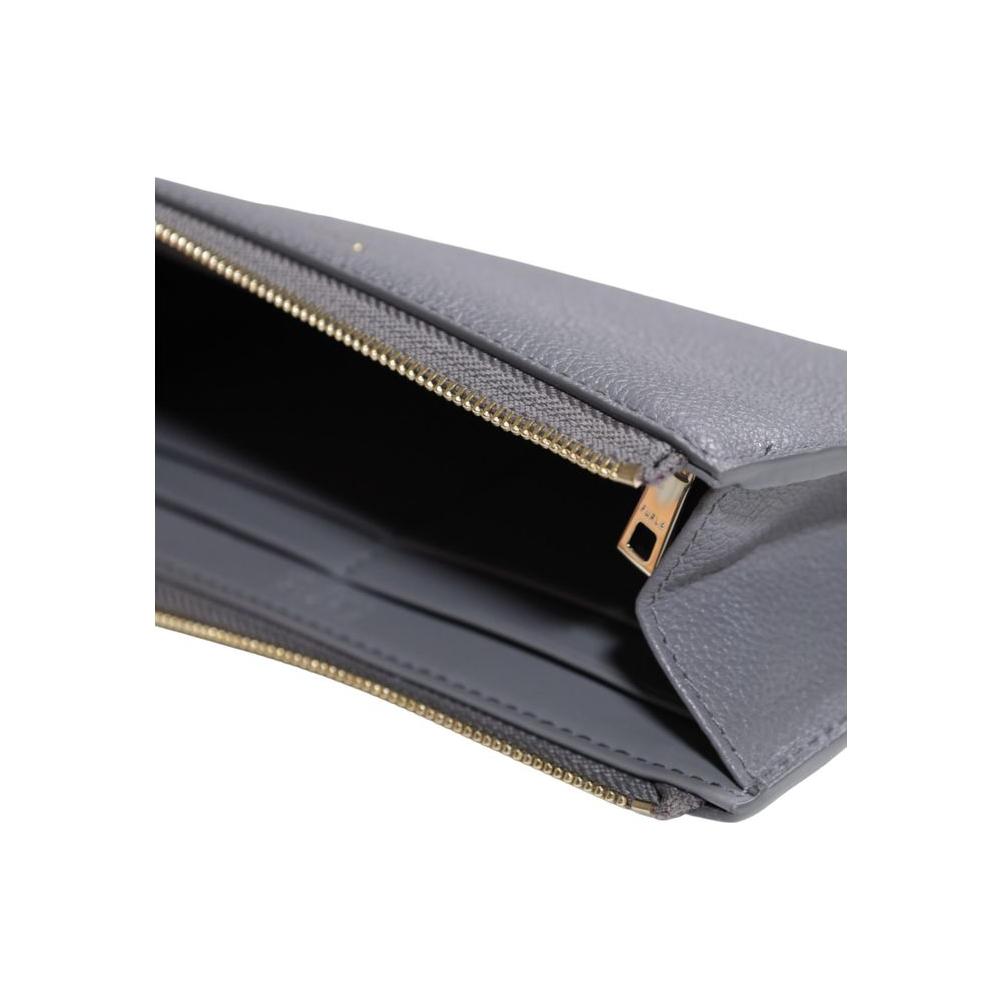 Furla Gray Leather Wallet Furla Dim Gray