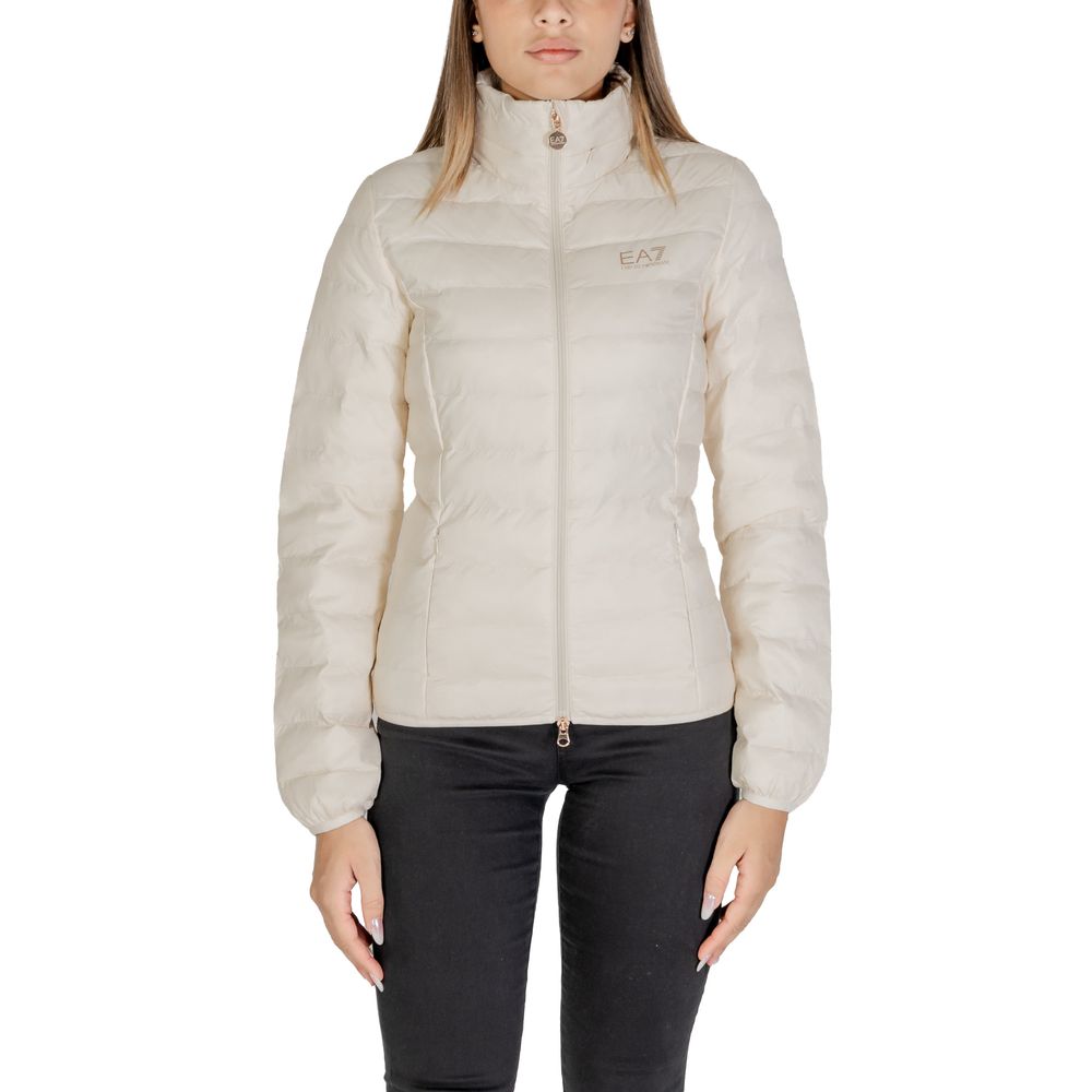 EA7 Emporio Armani Cream Polyamide Jackets & Coat EA7 Emporio Armani Gray