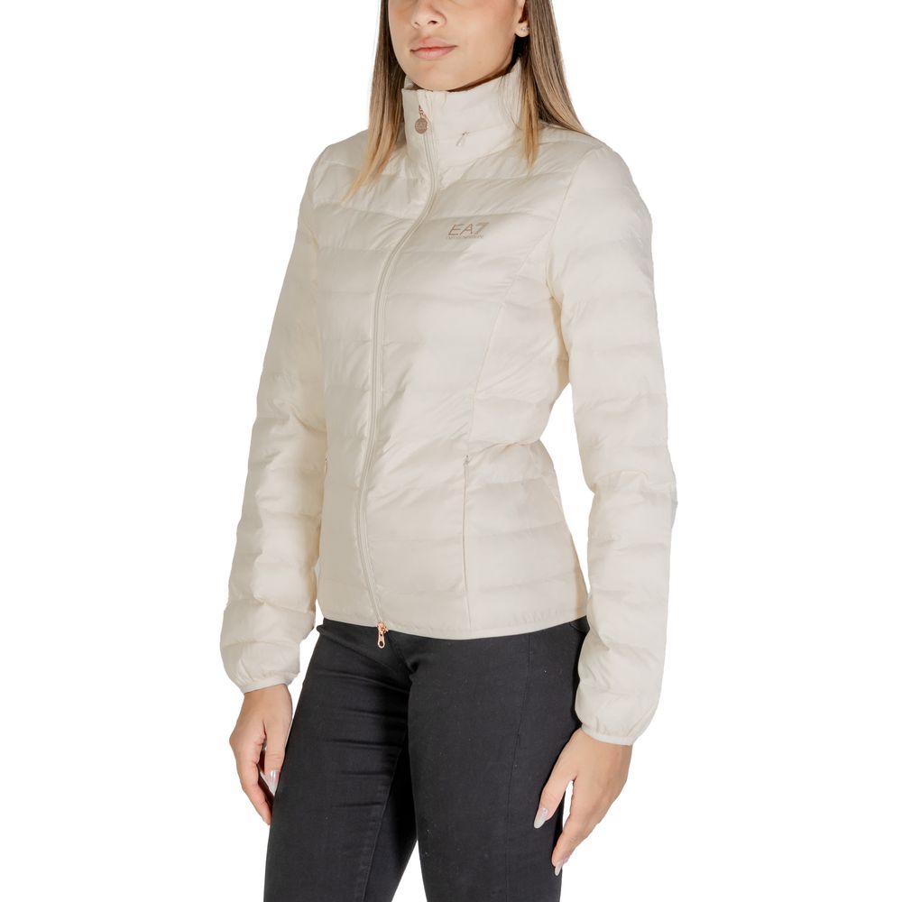 EA7 Emporio Armani Cream Polyamide Jackets & Coat EA7 Emporio Armani Gray