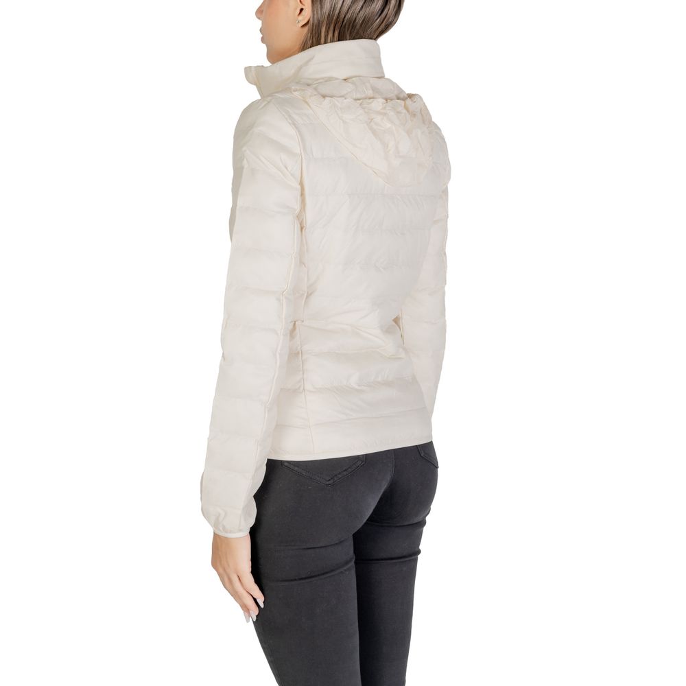 EA7 Emporio Armani Cream Polyamide Jackets & Coat EA7 Emporio Armani Dark Slate Gray