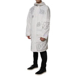Dolce & Gabbana White Hooded Parka Polyester Trench Coat Jacket